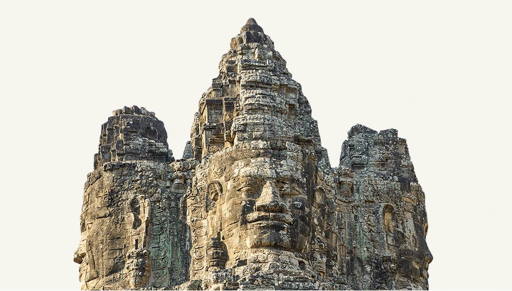 Les visages du temple Bayon d'Angkor